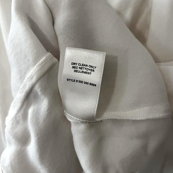 Rebecca Taylor 100% Silk Cream Blouse - Picture 7 of 8